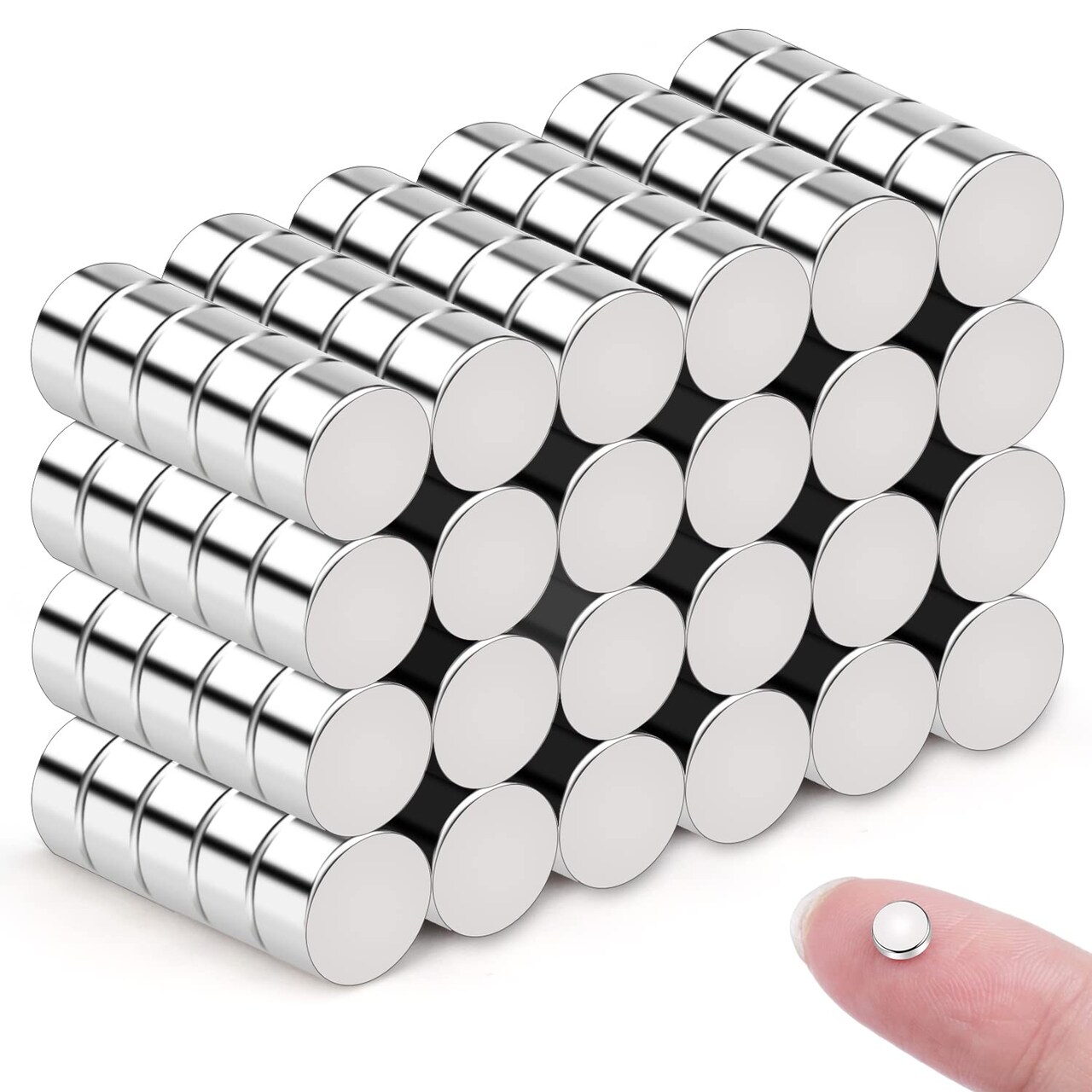 DIYMAG Small Magnets, 120Pcs Mini Refrigerator Magnet for Crafts, Multi-Use Small Strong Round Fridge Magnets,Whiteboard, Billboard, Push Pin, Map Magnet